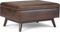 SIMPLIHOME Owen 34 inch Wide Mid Century Modern Rectangle Coffee Table Storage by SimpliHome