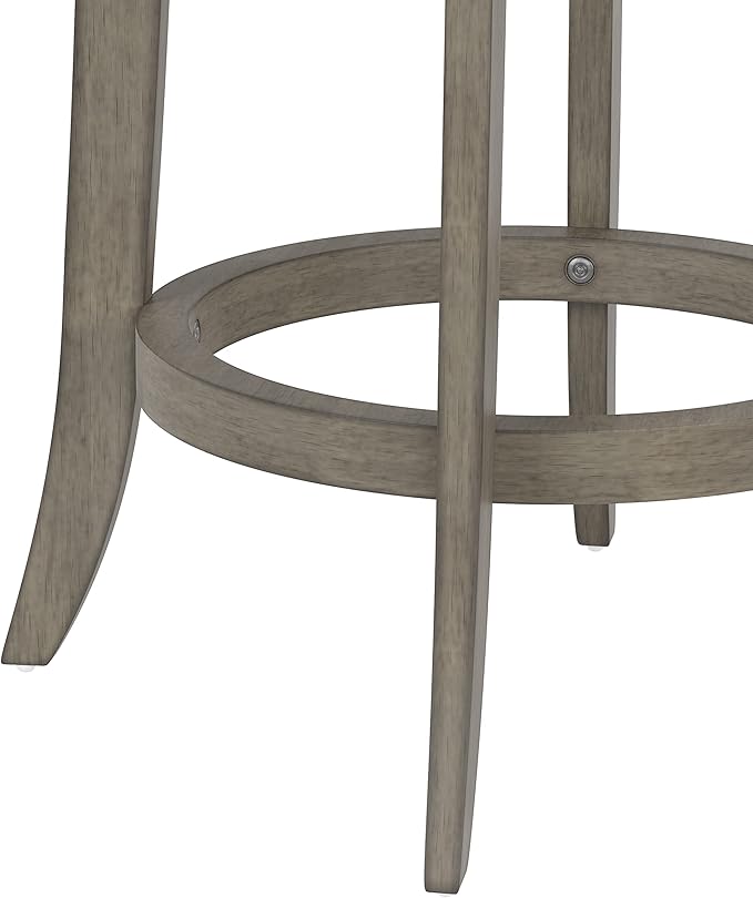 Hillsdale Presque Isle 26" Wood Swivel Counter Height Stool, Aged Gray - Image 6