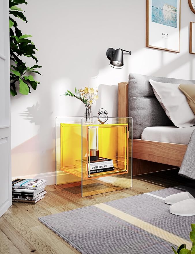 Acrylic Nightstand Colorful Bedside Table - Image 2