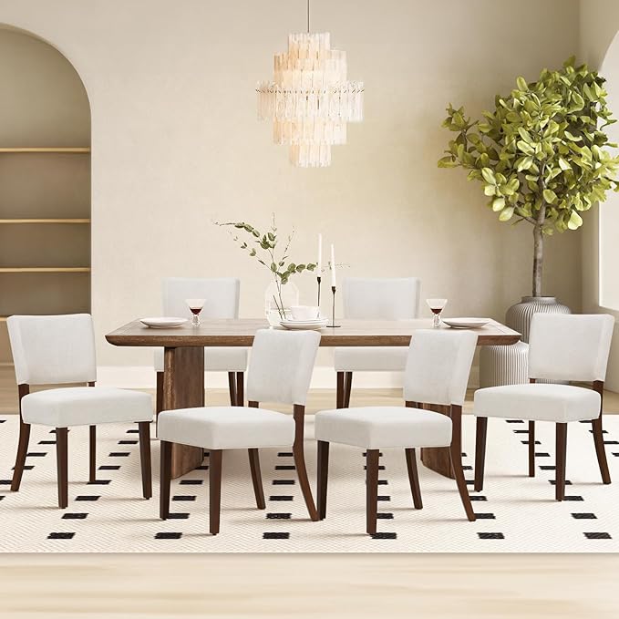 COLAMY Upholstered Dining Chairs Set of 6, Modern Kitchen Chairs by COLAMYINC