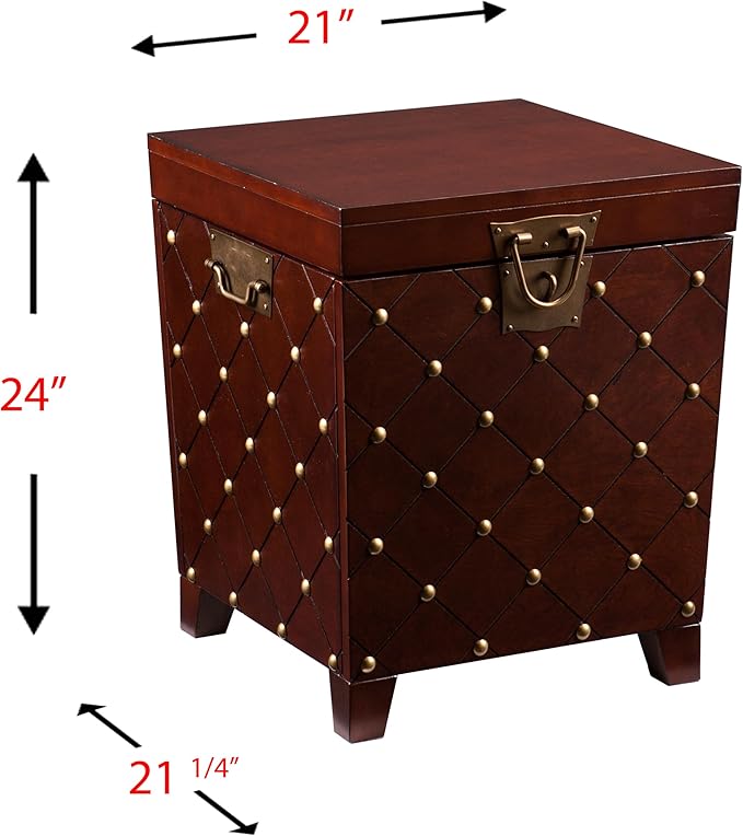 SEI Furniture Nailhead Storage Trunk End Table - Image 7