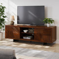 Bme Trapeze TV Stand for Living Room – Wooden Media Console by Bme