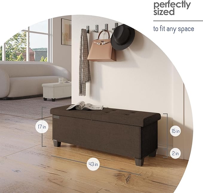 STORAGEBUD Storage Ottoman Bench - Image 10