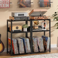 LELELINKY Record Player Stand Set of 2, 3-Tier End Side Table by LELELINKY