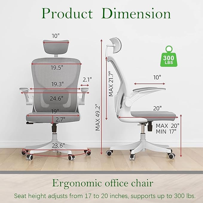 Ergonomic Office Chair, High-Back Mesh Computer Desk Chair - Image 2