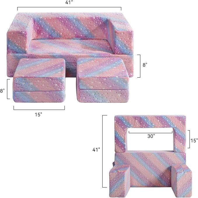 Kids Couch, Glow in The Dark Modular Explore Sofa - Image 2