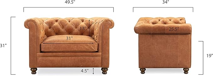 POLY & BARK Lyon Leather Lounge Chairs - Image 3