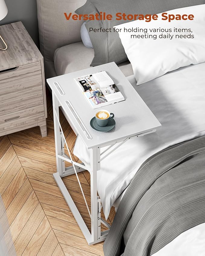 21''Wx28''H Folding TV Tray for Eating, Small Foldable C-Shaped Tray Table - Image 7