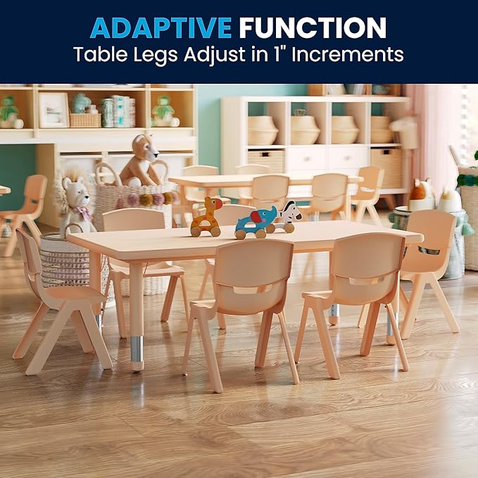 Flash Furniture Adjustable Classroom Activity Table - Image 7