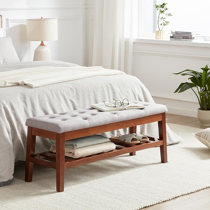 Upholstered Shoe Bench Entryway Bench - Image 8
