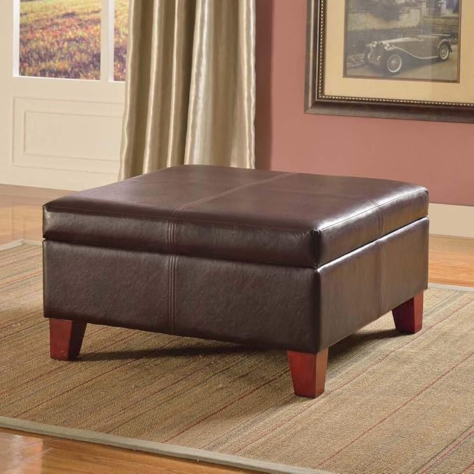 Homepop Home Decor |K2380-E155 | Luxury Large Faux Leather Square Storage - Image 2