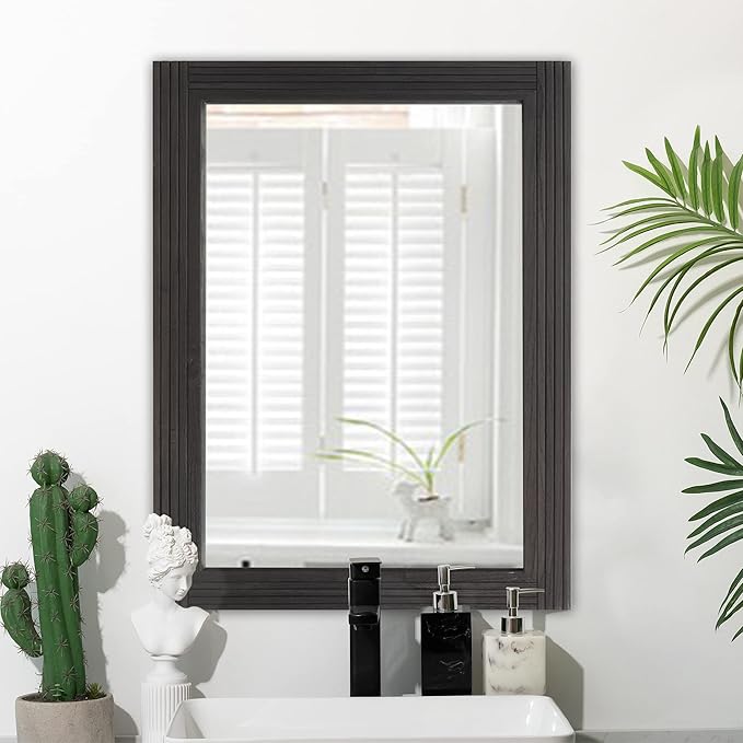 YOSHOOT Hand-Made Wooden Spliced Wall Mirror - Image 2