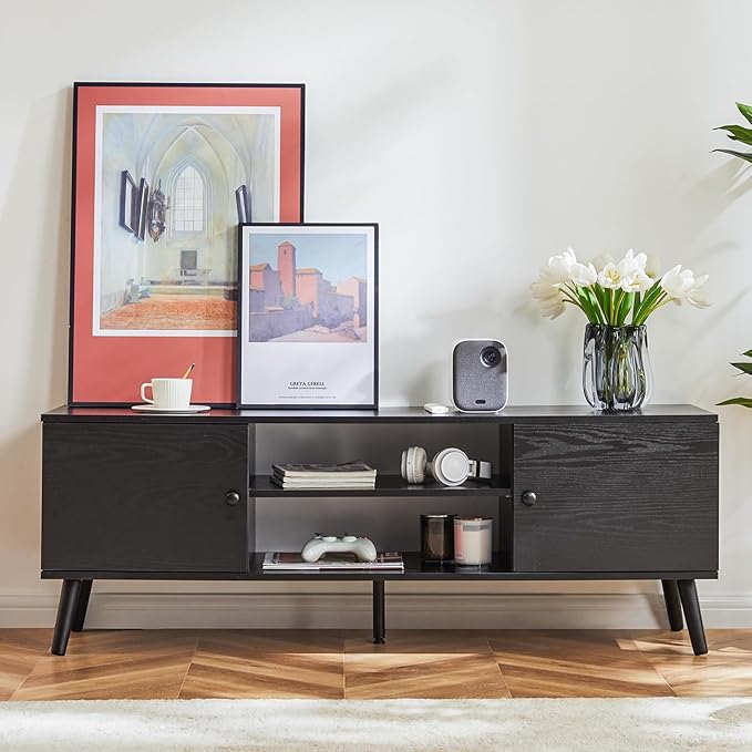 DUMOS TV Stand for 55 60 inch TV, Entertainment Center - Image 2