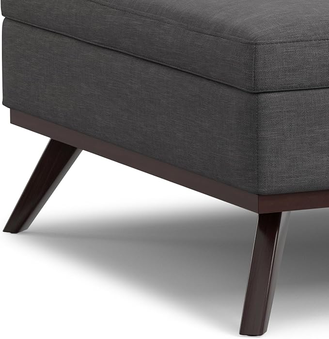 SIMPLIHOME Owen 40 inch Wide Mid Century Modern Square XL Coffee Table Storage - Image 9