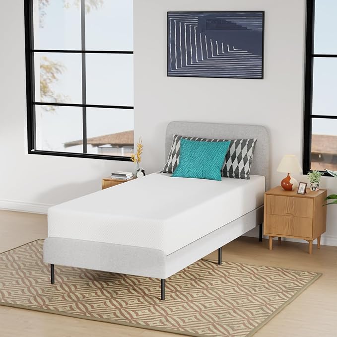 FDW | 10 Inch Twin XL Mattress | Medium Firm | Gel Memory Foam Mattress | White - Image 7