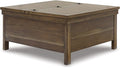 Signature Design by Ashley Moriville Rustic Hinged and Lift Top Cocktail Table by SignatureDesignbyAshley