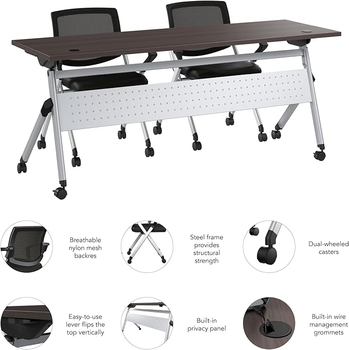 Bush Business Furniture Folding Training Table Set - Image 6