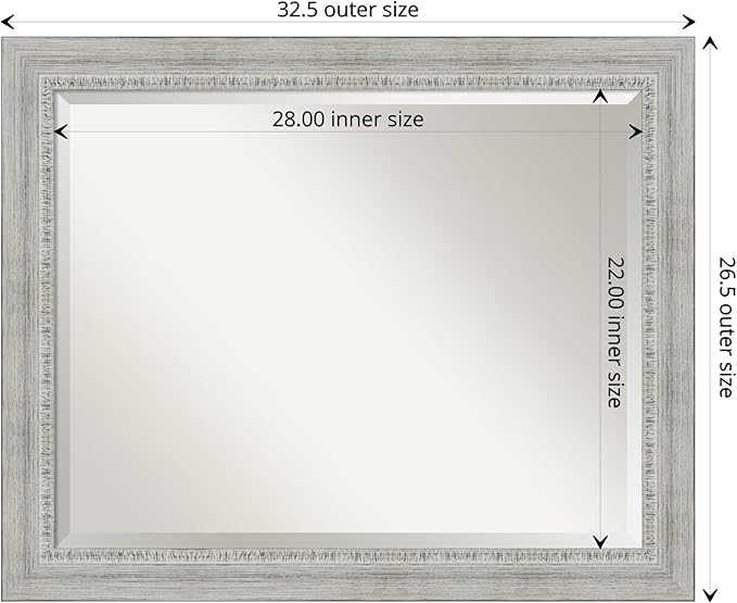 Amanti Art White Bathroom Mirror - Image 4