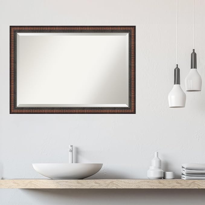 Amanti Art Brown Bathroom Mirror - Image 6