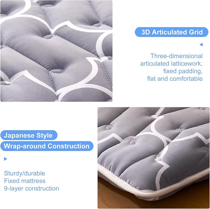 Japanese Futon, High-Density Premium Foam, Thicken Tatami Mat Portable - Image 4