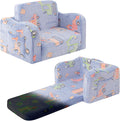 Toddler Chair and Couch, 2 -in-1 Toddler Couch Fold Out, Convertible Chairs by Snowmini