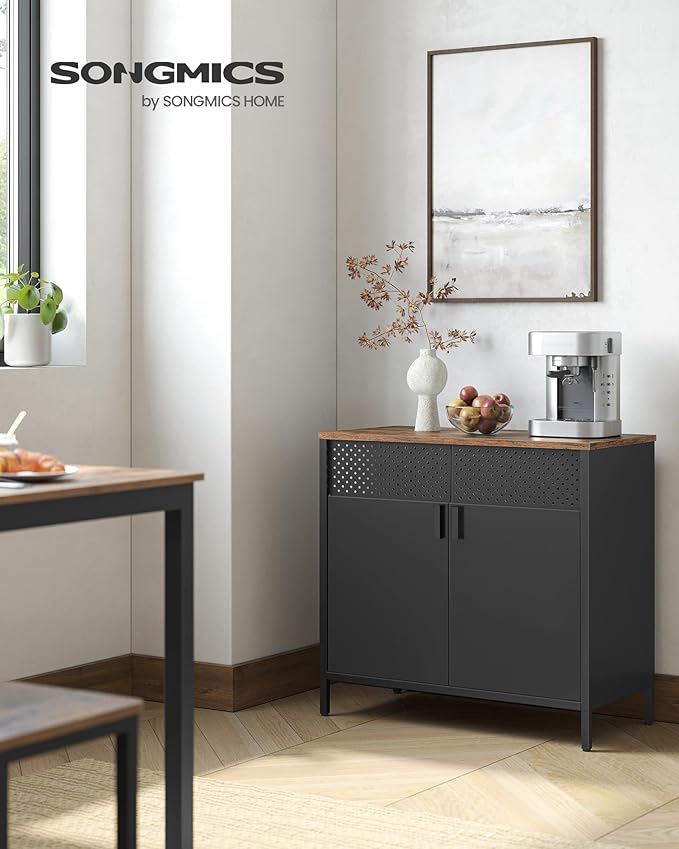 SONGMICS Storage Cabinet, Metal Cabinet, Sideboard - Image 4