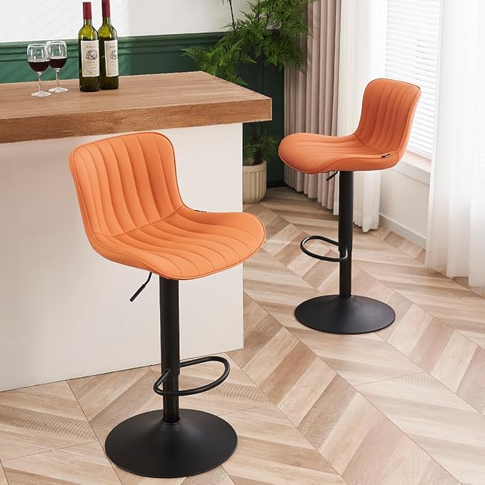 YOUNUOKE Counter Height Bar Stools Kitchen Island Barstools Set of 2 Adjustable - Image 9
