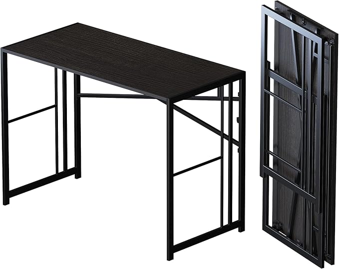 Folding Desk 40 inch Writing Gaming Computer Camping Desk, No Assembly Required by Lutown-TeenHome