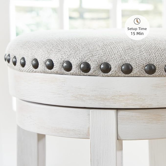 Signature Design by Ashley Valebeck 24" Counter Height Upholstered Swivel Stool - Image 7