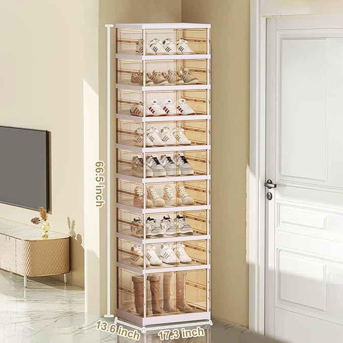 ELPHECO 9 Tier 18 Pairs Plastic Shoe Rack - Image 2