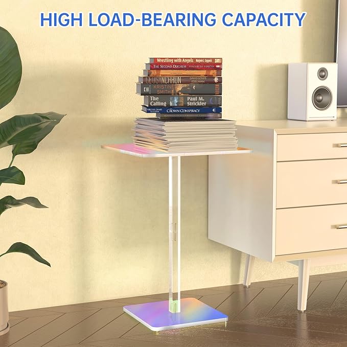 NiHome Square Iridescent Acrylic End Table - Image 7