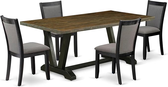 East West Furniture V677MZ650-5 5 Piece Kitchen Table Set Includes a Rectangle by EastWestFurniture
