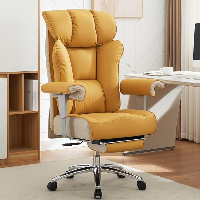 Efomao Big and Tall Green Office Chair 450LBS – Ergonomic High-Back Executive by OFFICECHAIR