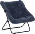 Saucer Chair, Comfy Doorm Chairs, Oversized Folding Faux Fur Chair, Foldable by Furlide
