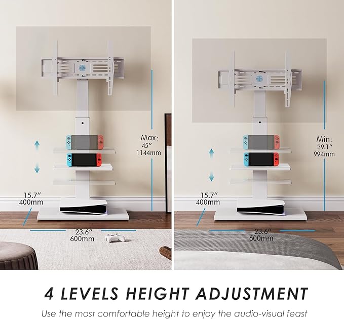 FITUEYES Floor TV Stands with Swivel Tilt Mount - Image 7