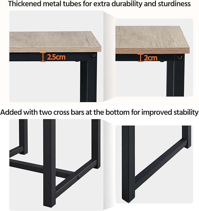 Yaheetech 3 Piece Dining Table Set - Image 7