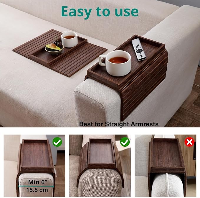 DETOR Couch Arm Tray, TV Tray - Image 4