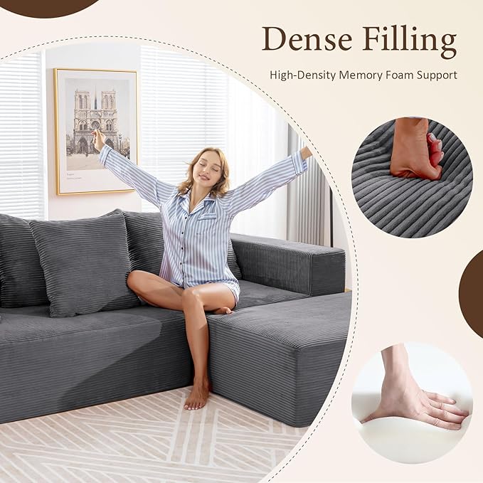 INGEROOM 108" Cloud Sectional Couch - Image 3