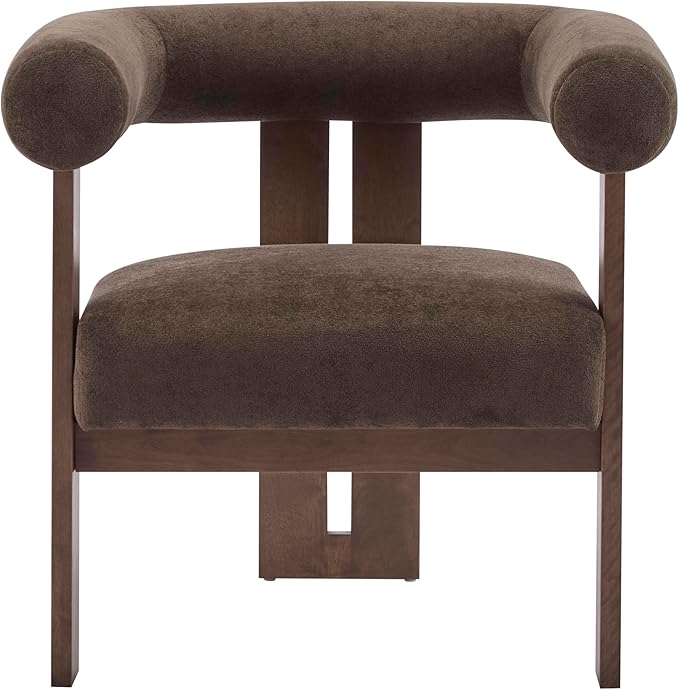 Christopher Knight Home Rones Modern Velvet Upholstered Accent Chair, Wooden - Image 5
