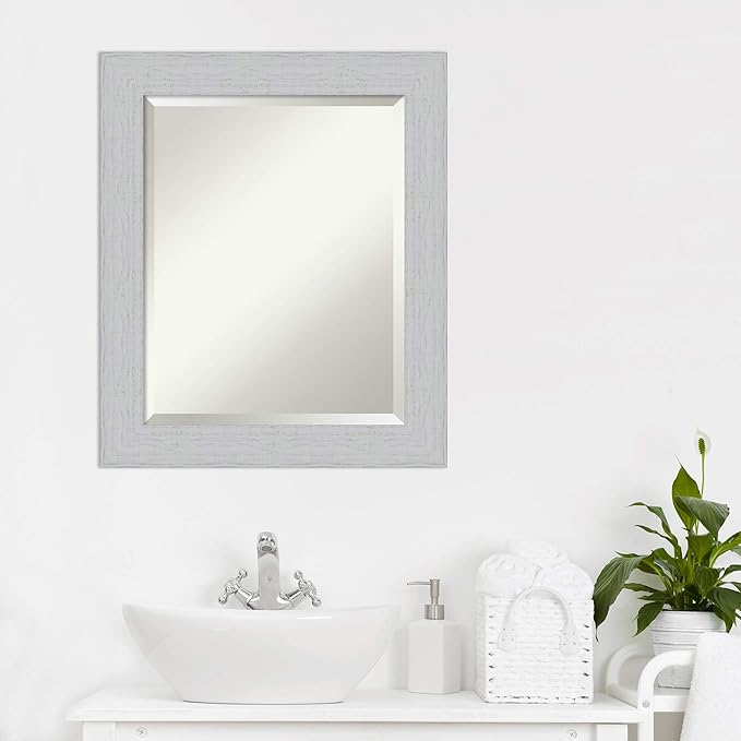 Amanti Art White Bathroom Mirror - Image 6