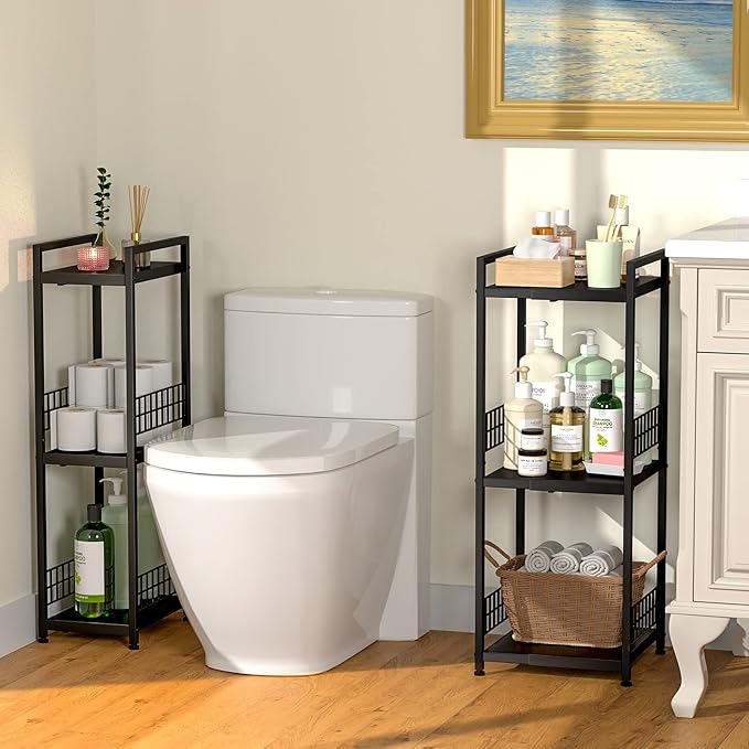 3-Tier Metal Shelving Unit, Expandable, Free-Standing, Open Floor Shelves - Image 5