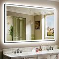 66x40 Inch LED Bathroom Mirror by YEELAIT