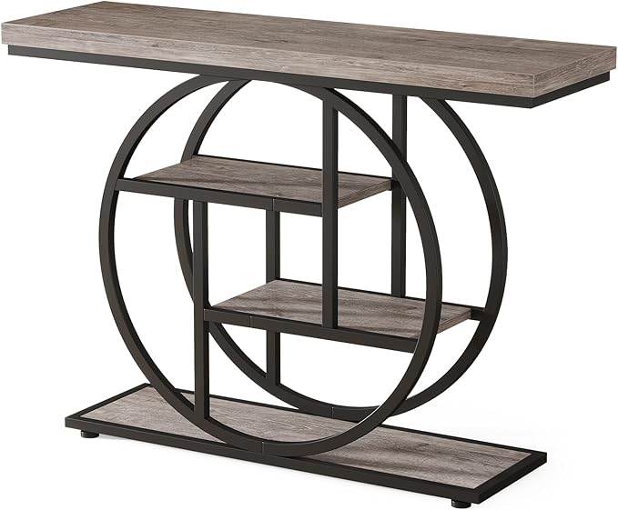 Tribesigns 41.3" Console Table, Industrial 4-Tier Sofa Table Entryway Table - Image 9