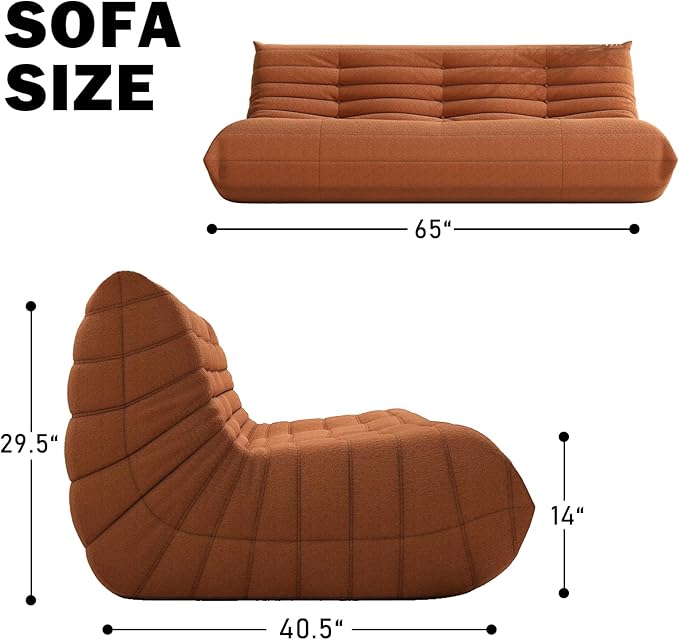 Bean Bag Chair, Oversized Fireside Chair Bean Bag Sofa Large Bean Bag Chair - Image 2