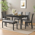 Dining Table Set for 5, 6-Piece Kitchen Table & Chairs Set by ChicFurnit