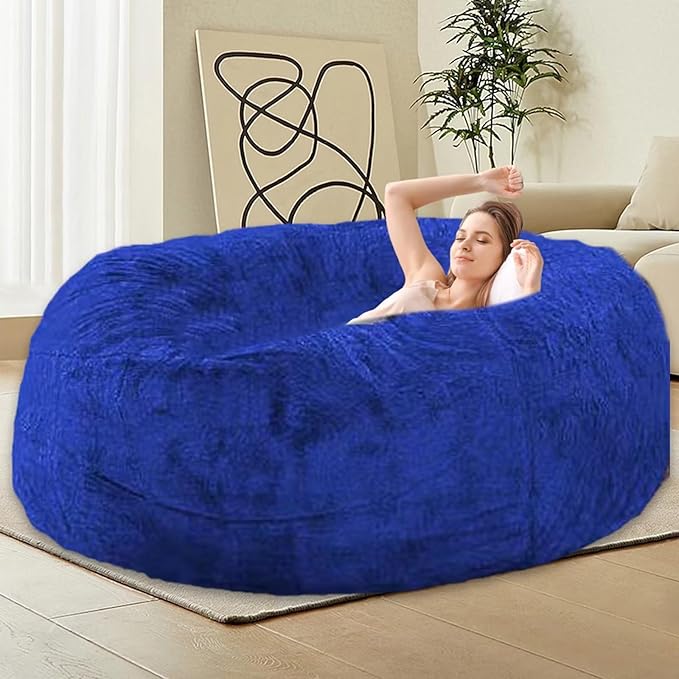 Bean Bag Chairs for Kids Comfy Fluffy Big Joe Bean Bag Chair Cover Without - Image 8