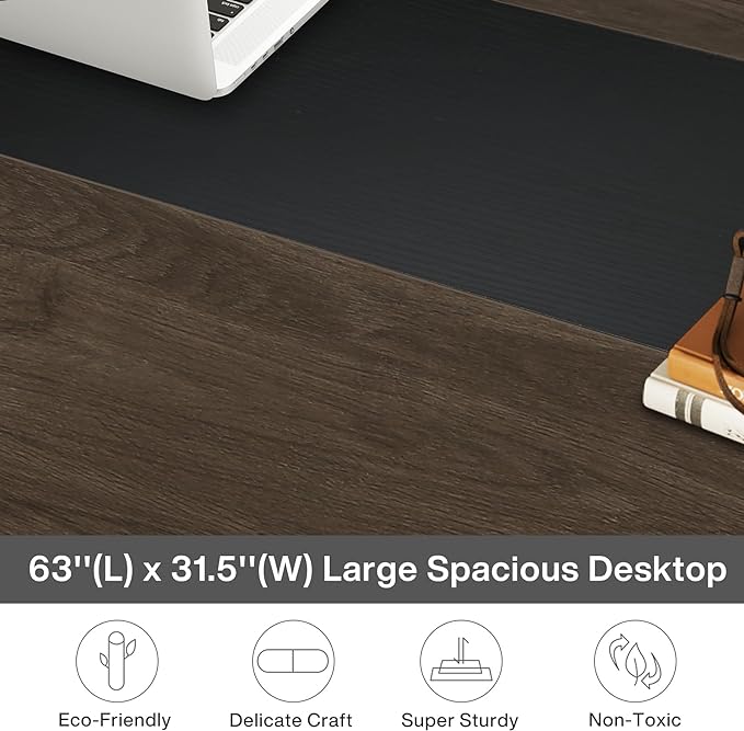 Tribesigns Modern Computer Desk, 63 x 31.5 inch Large Office Desk Computer - Image 6