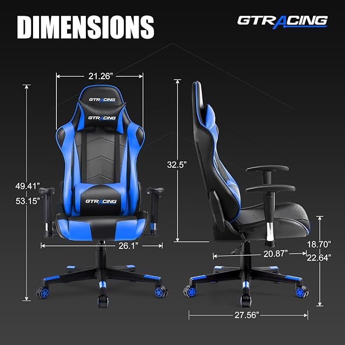 GTRACING Gaming Chair Racing Office Computer Ergonomic Video Game Chair - Image 2