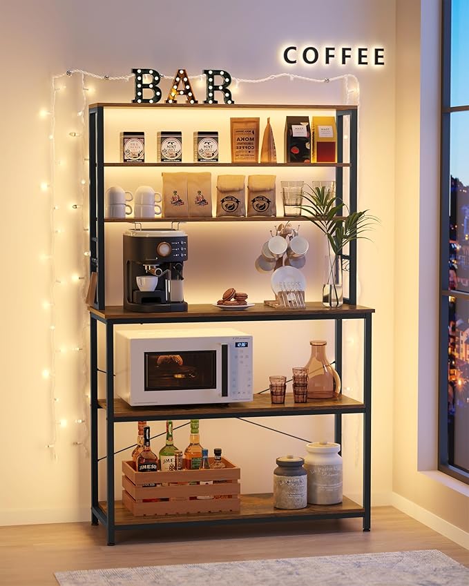 VASAGLE Coffee Bar, 39.4 Inches Baker's Rack - Image 4