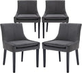 COLAMY Modern Dining Chairs Set of 4, Upholstered Corduroy Accent Side Leisure by COLAMYINC